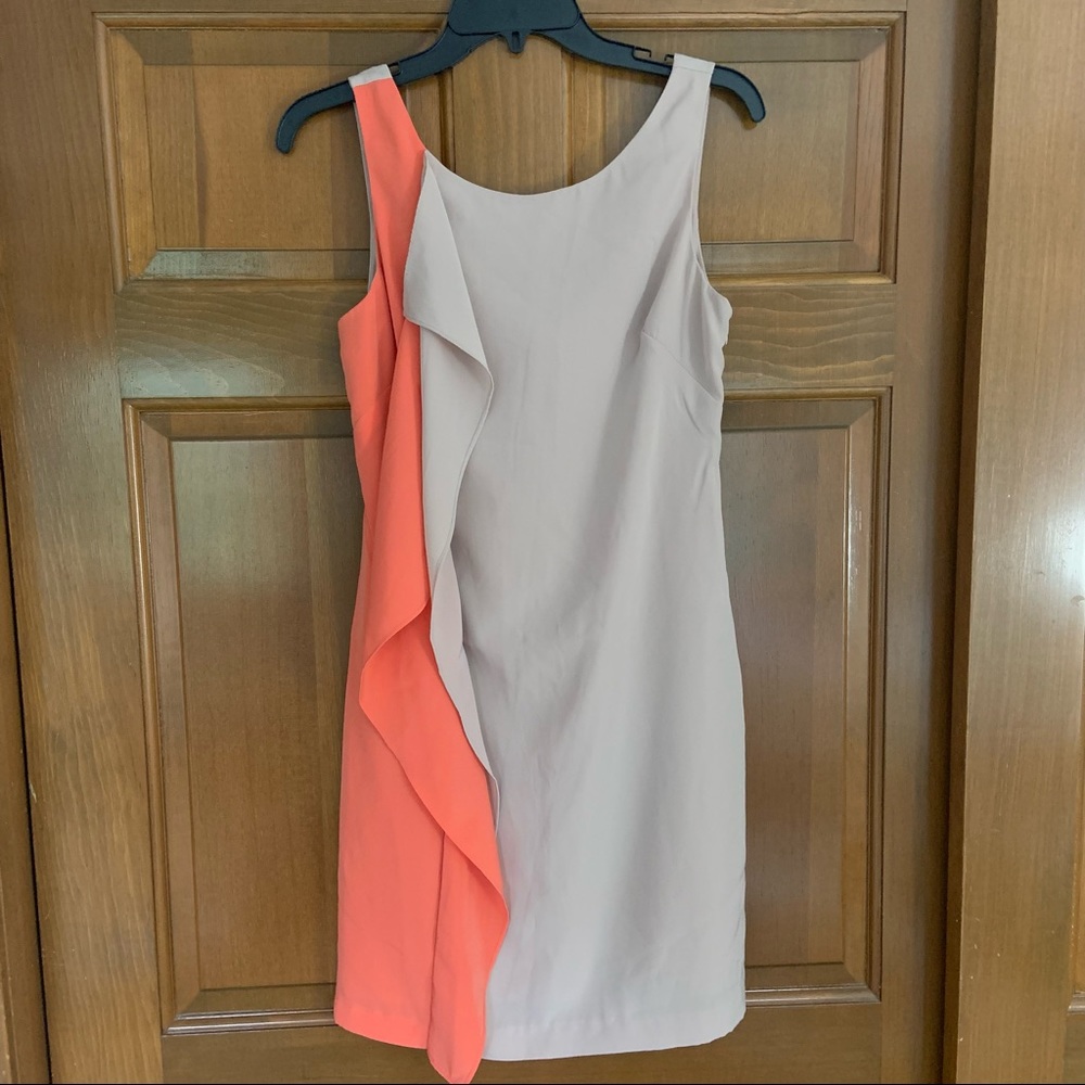 Sachin + Babi beige and coral sleeveless dress